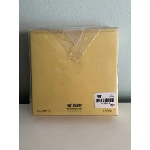 Pier 1 Imports Vtg Gold Silver Red 3x3" Beaded Tabletop Desk Picture Frame- New - Picture 4 of 4